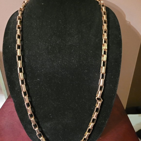 Coldwater Creek Women's Goldtone Rectangle Link 37 in. Necklace + 3 in. Extender - Picture 2 of 7